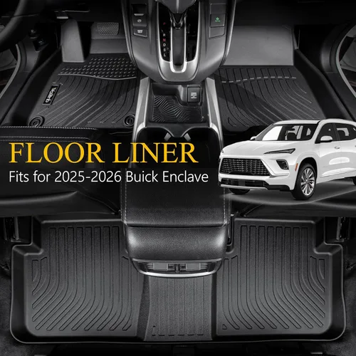 Vista 135 de Tapetes de piso para todo clima y forro de carga con respaldo para Chevrolet Suburban de 7 asientos 2021-2025 / GMC Yukon XL de 7 asientos