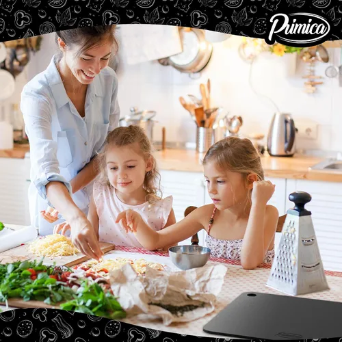 Vista 3 de Primica Pizza Steel XL para horno y parrilla, 16 x 13.4 pulgadas, el mejor cambiador de juego de corteza, perfecto para pizza horneada al horno