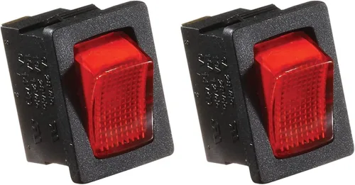 Vista 2 de 20A Negro W/Rojo Rocker Sw
