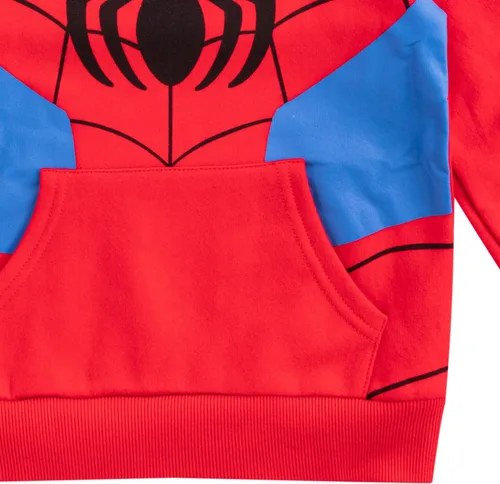 Vista 5 de Marvel Sudadera con capucha Spider-Man or Hulk Boys para niños pequeños y grandes Rojo o Verde