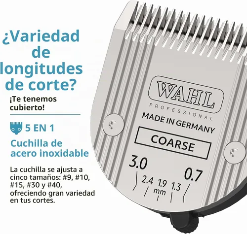 Vista 3 de Wahl Professional Animal - Cuchilla ajustable 5 en 1, 2179-401, gruesa