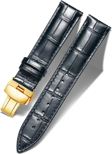Vista 21 de BINLUN Leather Watch Strap, Quick Release Genuine Leather Replacement Watch Band with Butterfly Deployment Buckle for Men and Women, 12mm-24mm