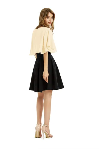 Vista 6 de Chal de gasa suave para mujer, para vestido de noche, boda, bolero, aleta