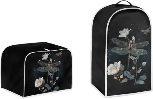 Vista 26 de doginthehole Funda para licuadora y tostadora, 2 rebanadas estéticas de estrellas de mar con estampado de conchas marinas para batidora o cafetera