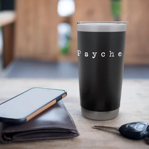 Vista 7 de Psyche! Funny 90s Slang Retro Nostalgia Vibe Stainless Steel Insulated Tumbler