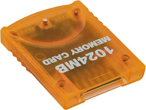 Vista 2 de Tolesum Memory Card 1024MB16344 Blocks 8 Data Areas for Gamecube and Wii Console Orange 1024MB