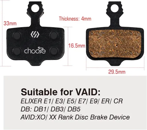 Vista 3 de Choose 2 pares de pastillas de freno de disco de resina para Avid Elixir Juicy BB5 BB7