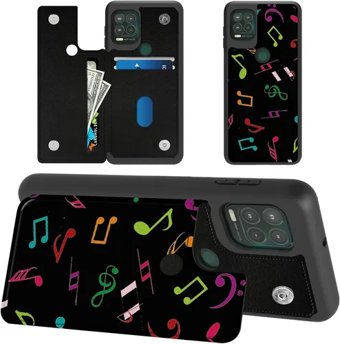 Vista 15 de Funda tipo cartera de mármol abstracto para Moto G Stylus 5G 2021 con tarjetero y bloqueo RFID, piel sintética suave, función atril, cierre