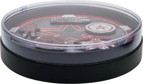 Vista 10 de Marvel Studios: The Falcon y The Winter Soldier - Juego de 5 pines de solapa con base de metal y esmalte con caja circular de 6.3 pulgadas