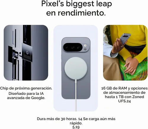 Vista 8 de [Usado] Google Pixel 10 Pro XL - Smartphone Android desbloqueado - Asistente Gemini AI, sistema de cámara trasera triple, batería de carga rápida