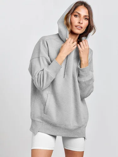 Vista 8 de ANRABESS Sudaderas con capucha de gran tamaño para mujer, sudadera de forro polar 2024, trajes de moda para adolescentes y niñas
