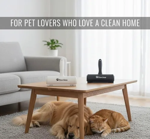 Vista 9 de Removedor de pelo de mascotas negro – Removedor de pelo reutilizable de perros y gatos para muebles, ropa, alfombras, interiores de coche, rodillo
