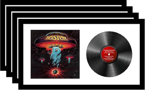 Vista 5 de Creative Picture Frames Marco de música de 16 x 30 pulgadas con pantalla negra mate cubierta de álbum con 33 vinilos LP