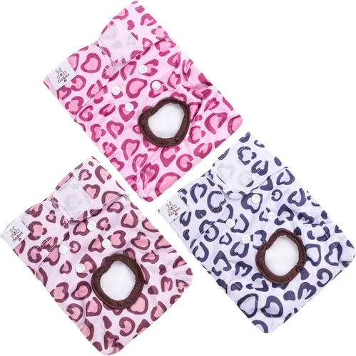 Vista 30 de CuteBone - Pañales para perras, paquete de 3 unidades para perritos, talla XS, D14XS