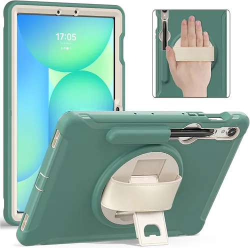 Vista 16 de Junfire Funda protectora para Galaxy Tab S10 Lite/S10 FE/S9 FE 5G/S9 con soporte para lápiz capacitivo, Samsung Tab 10.9"/ 11" a prueba de golpes