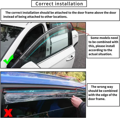 Vista 8 de Car styling humo ventana sol lluvia visera deflector protector para 301 2014-2017 no en canal lluvia guardias 4 piezas conjunto