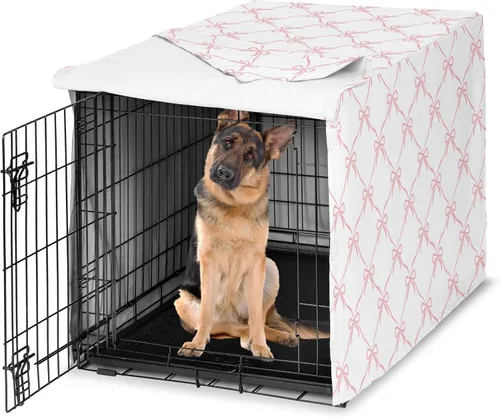 Vista 13 de Sweet Jojo Designs Funda para Jaula de Perro Mediano de 36 Pulgadas (Floral Bohemio) para Jaulas de Mascotas para Niñas, Fundas para Perreras Óxido
