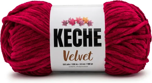 Vista 138 de Keche Hilo para ganchillo, hilo de terciopelo, chenilla suave, manta de bebé voluminosa amigurumi Yarn 3.53 oz (132 yardas) - Arona