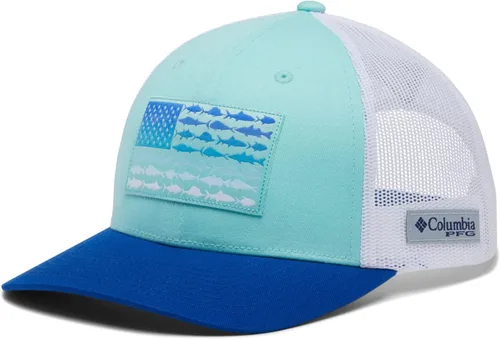 Vista 28 de Columbia Gorra de bola de malla Bandera antigua de malva/blanco/pescado