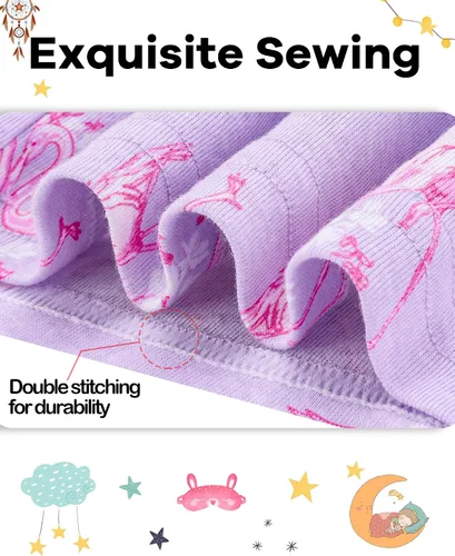 Vista 4 de Pijamas de Navidad para niños y niñas de 18 meses-12 años, ropa de dormir 100% algodón