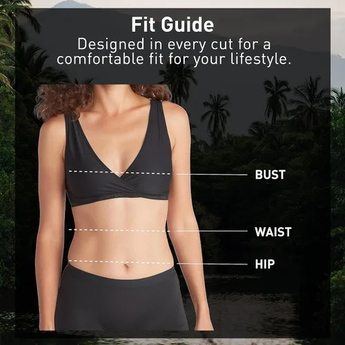 Vista 5 de ExOfficio Bralette Give-N-Go 2.0 para mujer, multiuso, con cuello en V o cuello redondo, sujetador de viaje