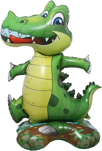 Vista 3 de Estado de uno mismo 3D dinosaurio triceratops champsosaurio tiranosaurio baby shower animal bola niño 4D oso globos de aluminio fiesta de cumpleaños