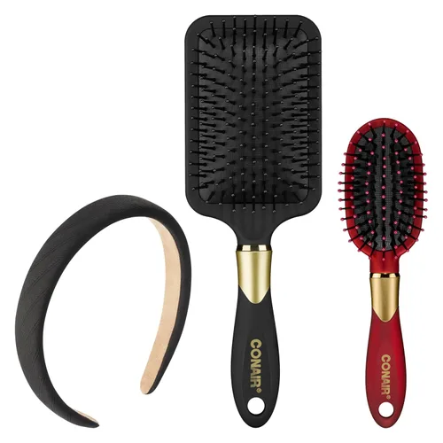 Vista 11 de Conair Cepillo de pelo Velvet Touch Paddle Cushion - Cepillo desenredante - estilos rizados o rectos - hombres o mujeres - desenredante - cuenta
