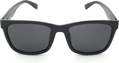 Vista 4 de J + S Premium estilo militar clásico Aviator anteojos de sol, polarizadas, 100% de protección UV, negro