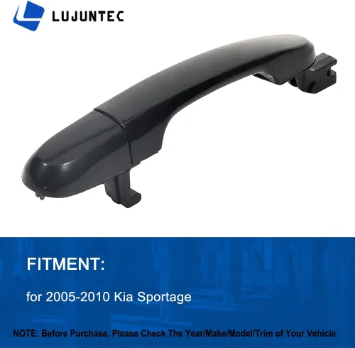Vista 6 de LUJUNTEC Reemplazo de la manija exterior de la puerta del lado del pasajero trasero para 2005-2010 para Kia para Sportage Negro