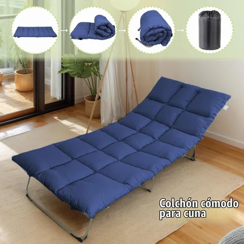Vista 4 de Tuphen Protector de colchón de cuna para camping, cubrecolchón de cuna, colchón de campamento, almohadilla para dormir de 75 x 30 pulgadas