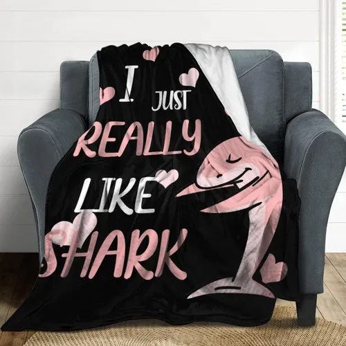 Vista 7 de Manta de tiburón para regalo, manta de franela de forro polar de 40 x 50 pulgadas, suave, acogedora y ligera, mantas para sofá, cama, sofá de viaje