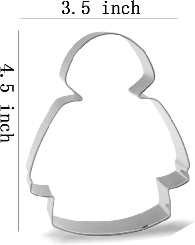 Vista 2 de Keewah Cortador de galletas impermeable, 4.5 x 3.5 pulgadas, acero inoxidable