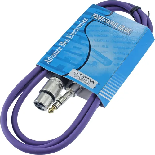 Vista 15 de Cable de conexión de audio profesional XLR hembra TRS de 1/4 pulgadas a 3 pines equilibrado y blindado (3 pies de largo, verde)