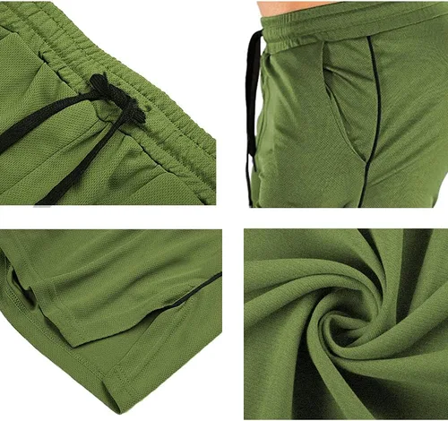 Vista 4 de EVERWORTH Pantalones cortos deportivos para hombre, pantalones cortos de entrenamiento para gimnasio, pantalones cortos casuales para correr