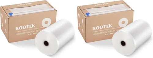 Vista 9 de Kootek Bolsas selladoras al vacío de 8 x 150 pies para alimentos con dispensador de cortador, bolsas de sellado al vacío de grado comercial, sin