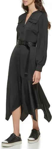 Vista 3 de Karl Lagerfeld Paris Vestido deportivo de manga larga para mujer