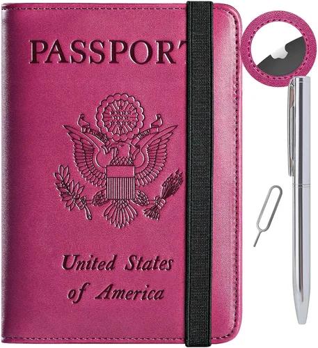 Vista 22 de Passport Holder, Travel Essentials, Passport Cover, RFID Travel Wallet 113#Negro