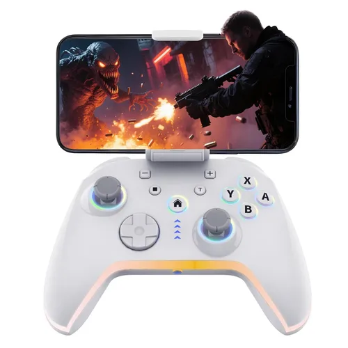 Vista 8 de Bcofo Wireless Mobile Game Controller for iOS/iPhone/Android/Cell Phone/Switch/Laptop, Gaming Gamepad with Phone Clip for Gamers, Hall Effect