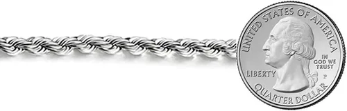 Vista 3 de Savlano Collar de plata de ley 925 de 0.236 in con cuerda italiana maciza de corte de diamante, con caja de regalo para hombres y mujeres, fabricado