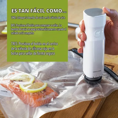 Vista 10 de Zwilling Fresh & Save. Juego de bolsas selladoras al vacío para alimentos.