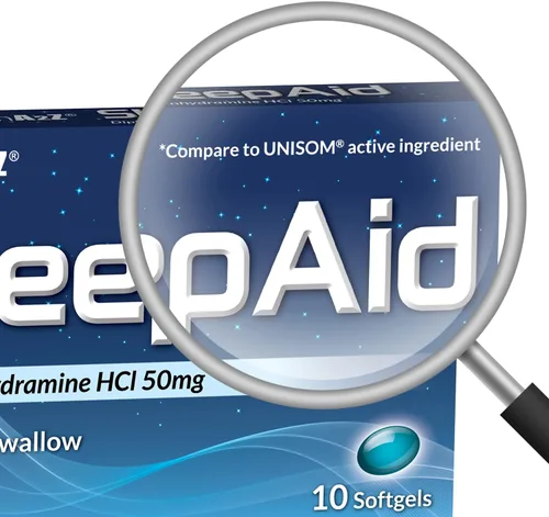 Vista 5 de Ayuda para dormir HealthA2Z® Difenhidramina HCl 50mg Cápsulas blandas Promueve un sueño más profundo y reparador 10 unidades (Paquete de 3)