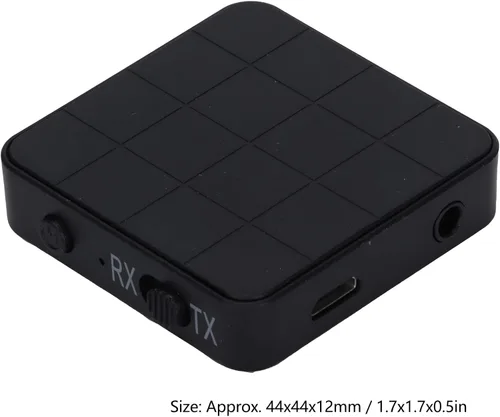 Vista 3 de Adaptador de audio estéreo Bluetooth 5.0 2 en 1 receptor transmisor de audio multifunción para PC coche TV auriculares