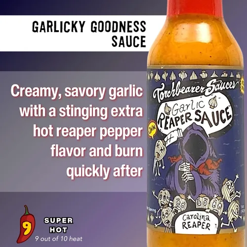 Vista 4 de Torchbearer Sauces Best-Sellers Mini juego de regalo de salsa picante, 1.7 onzas, paquete de 3 – Zombie Apocalypse, Garlic Reaper, Son of Zombie
