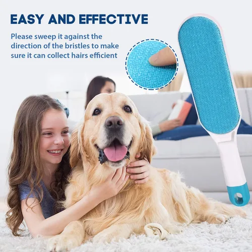 Vista 4 de Removedor de pelo de mascotas para la ropa: cepillo reutilizable para eliminar pelusas de piel de perro y gato, para ropa, muebles, sofá, alfombra