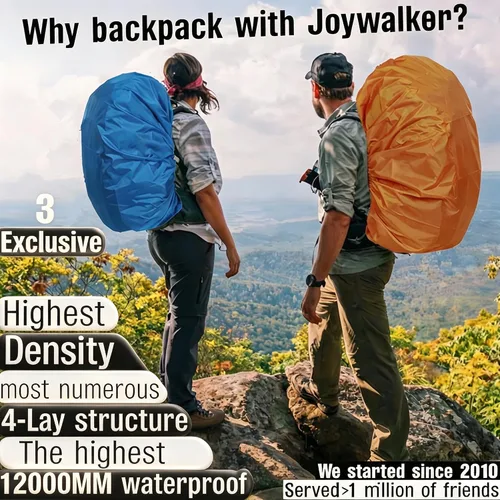 Vista 2 de Joy Walker Funda impermeable para mochila a prueba de lluvia, 12000mm ultra impermeable, capas multicapa ultra resistentes mejoradas, correa