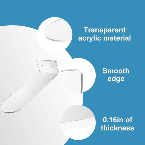 Vista 5 de Zapatero flotante de acrílico (juego de 6) soporte de pared para zapatos, estante de almacenamiento transparente para uso doméstico, estante
