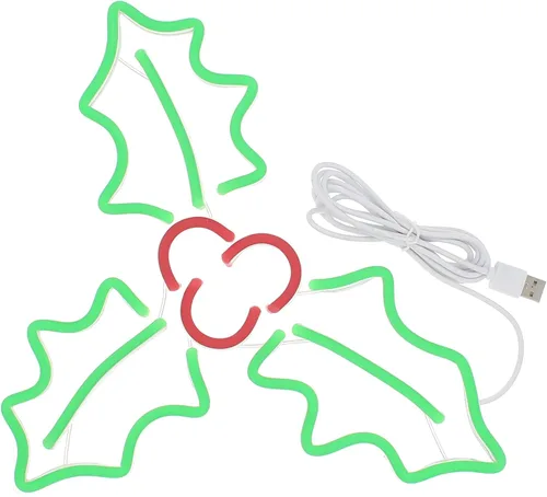 Vista 3 de ADVPRO Christmas Holly Flex Silicone LED Neon Sign Blue & Red st16s33-fnu0158-br