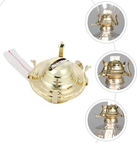 Vista 3 de Uonlytech 2 juegos DIY lámpara de aceite accesorios queroseno lámpara quemador mecha para iluminación vintage