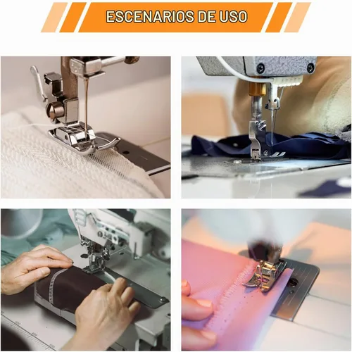 Vista 4 de Juego de 48 prensatelas de costura, accesorios para máquinas de coser industriales y domésticas