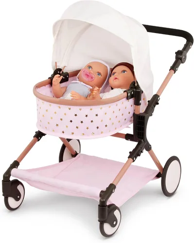 Vista 8 de LullaBaby Muñecas gemelas realistas de 14 pulgadas - Tonos de piel claros y ojos azules - Cuerpos suaves y trajes extraíbles - Sombrero, diadema